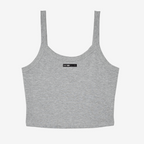 Strappy Micro Rib Cropped Tank Top