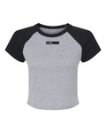 Raglan Micro Ribbed Baby Cropped Tee