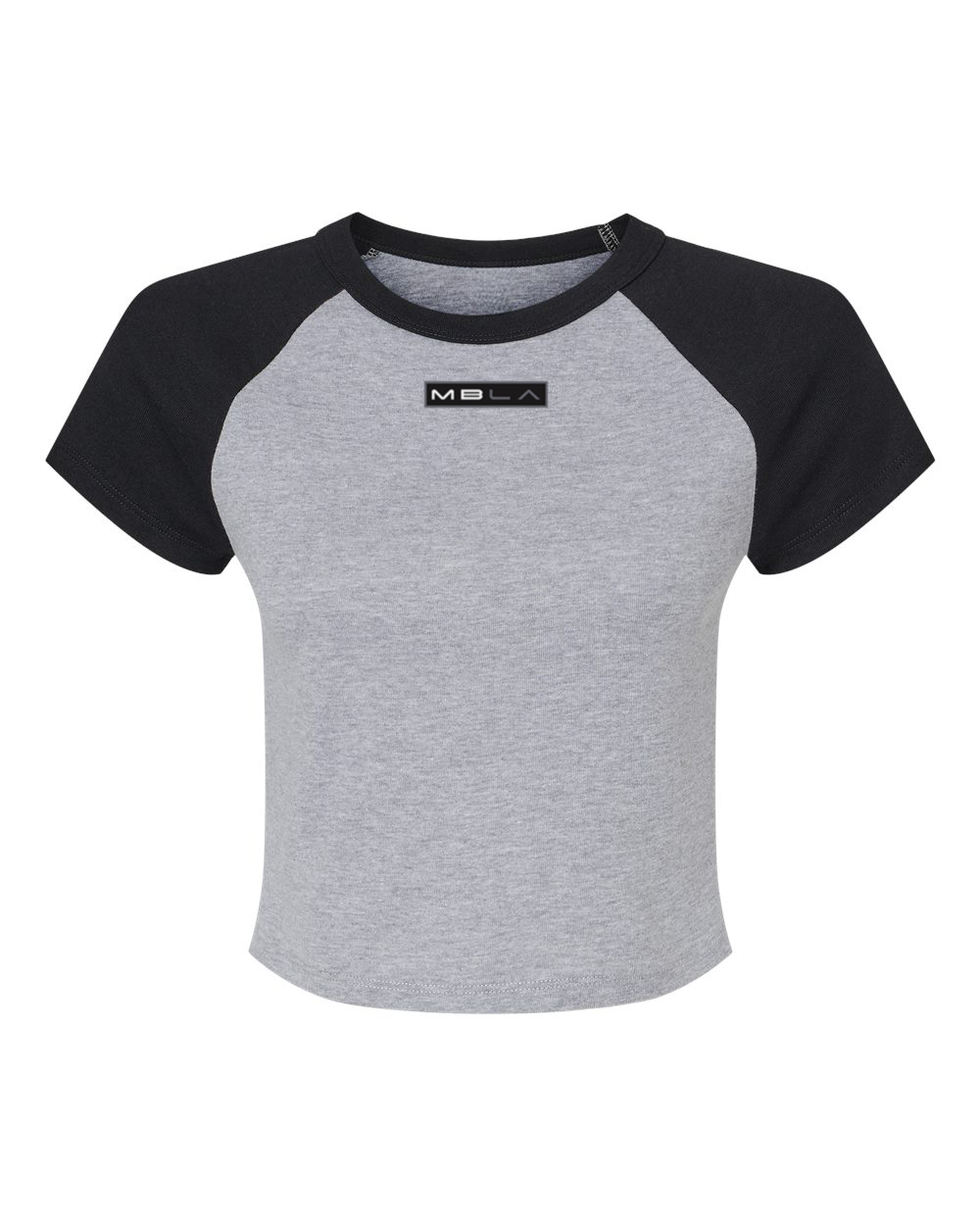 Raglan Micro Ribbed Baby Cropped Tee