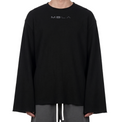 Raw Edge Waffle Knit Long Sleeve Shirt