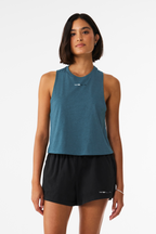 Flowy Cropped Racerback Muscle Tee