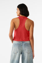 Flowy Cropped Racerback Muscle Tee