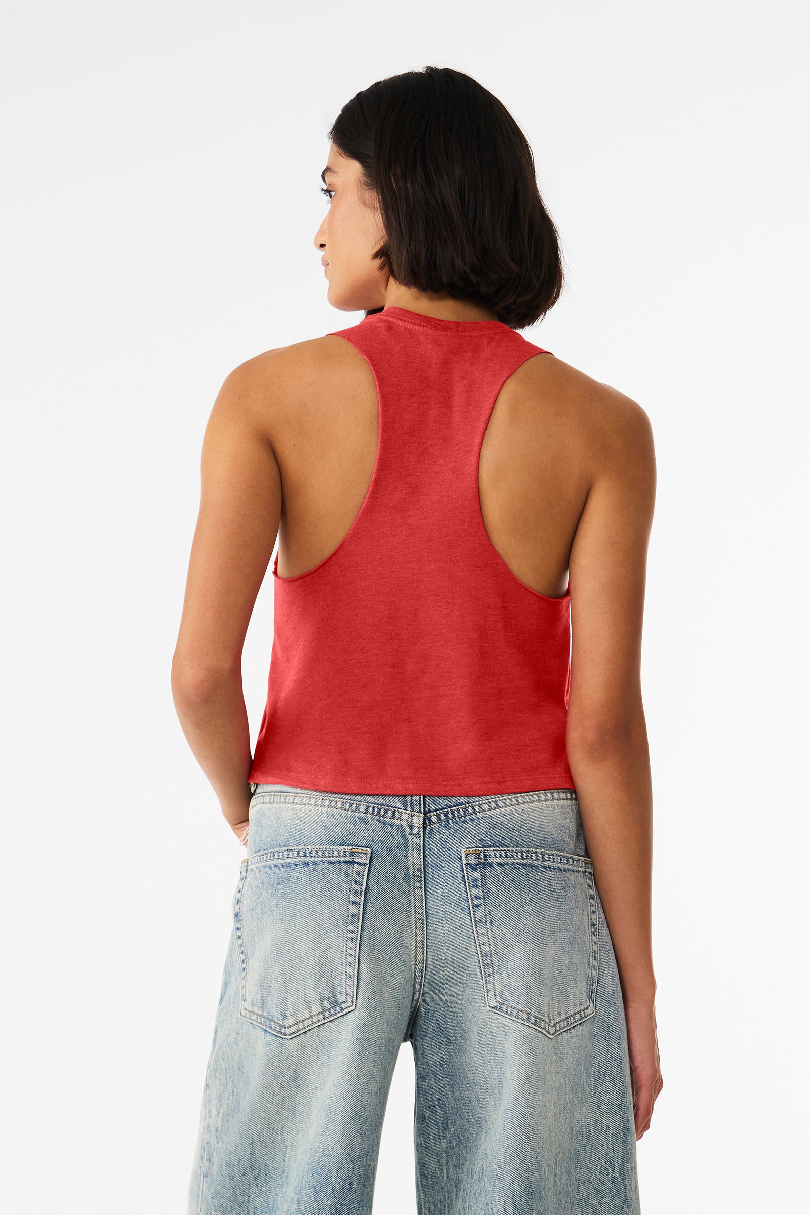 Flowy Cropped Racerback Muscle Tee