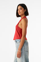 Flowy Cropped Racerback Muscle Tee